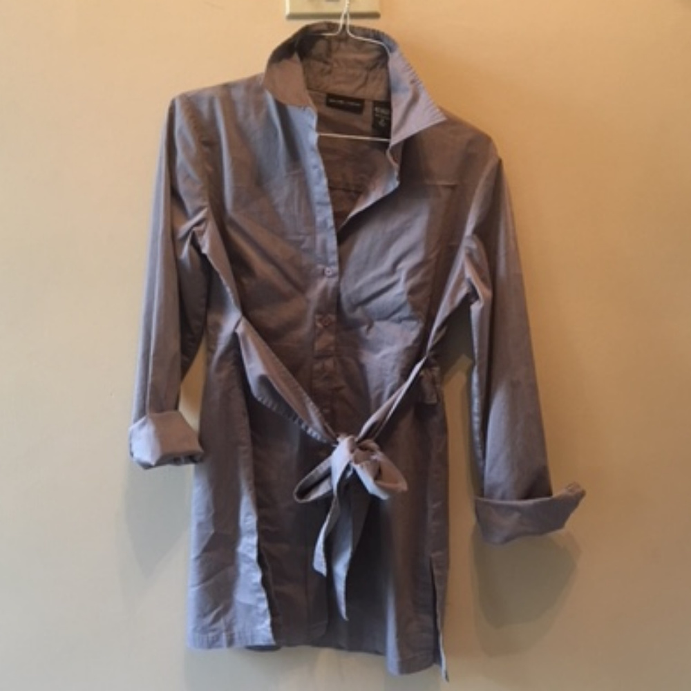 Button Down Shirt with Tie Waist